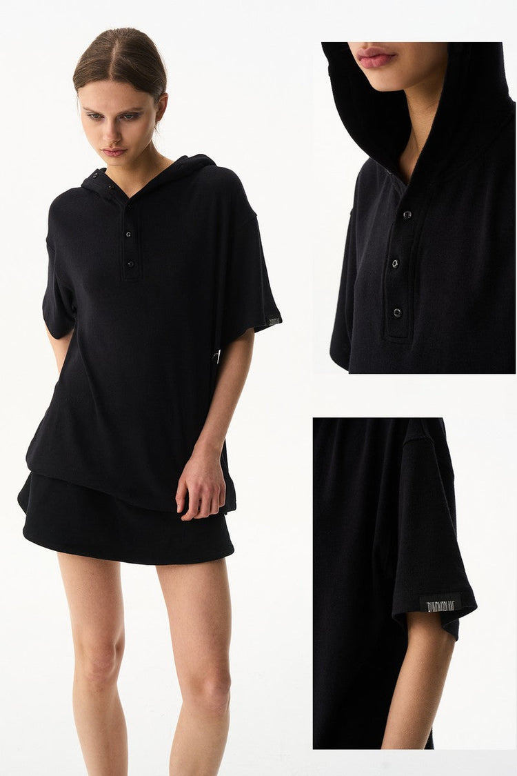 Hooded Polo Tee — Blind/No Plan — view 3