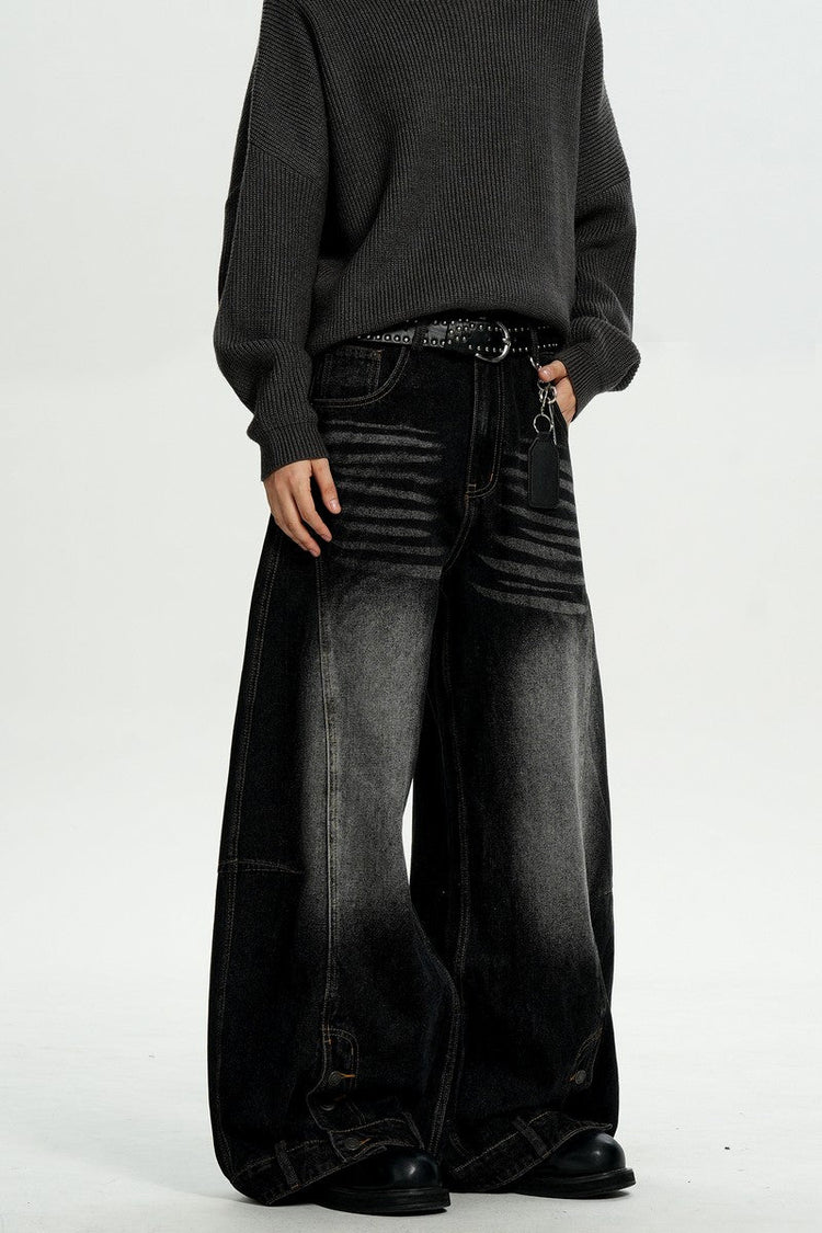 Faded Gray Washed Jeans — Trenqor Basics — view 5