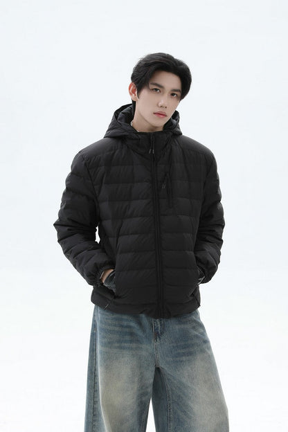 Quilted Down Hooded Puffer Jacket