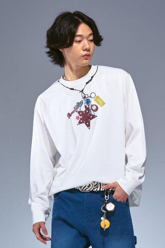 Necklace Print Long Sleeve
