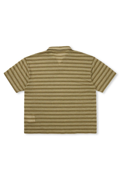 Striped Colorblock Polo Tee