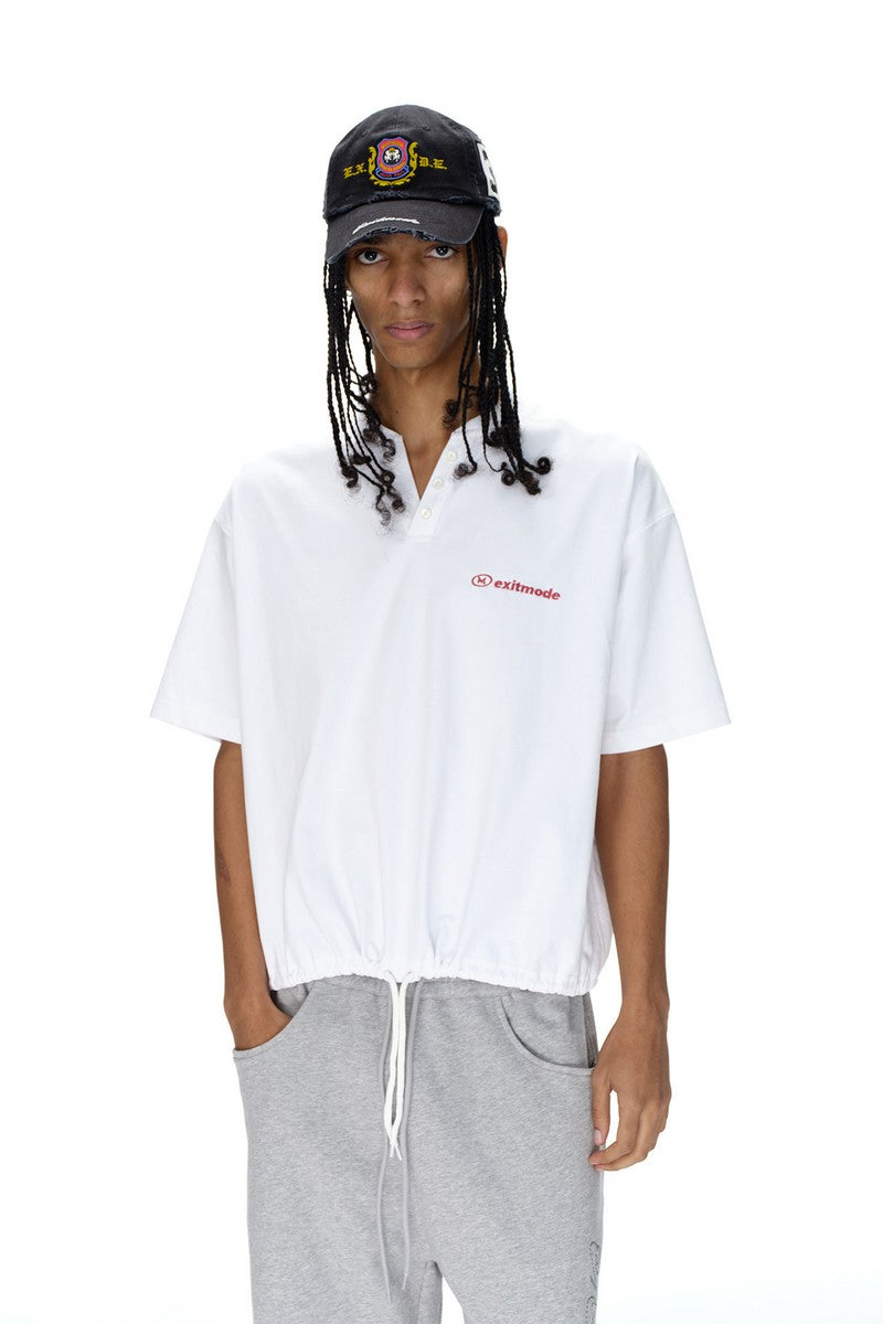 Cooling Drawstring V Neck Tee