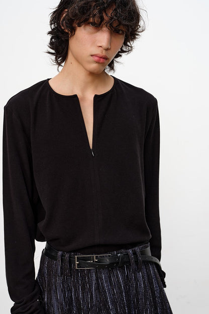 Half Zip Fitted Long Sleeve