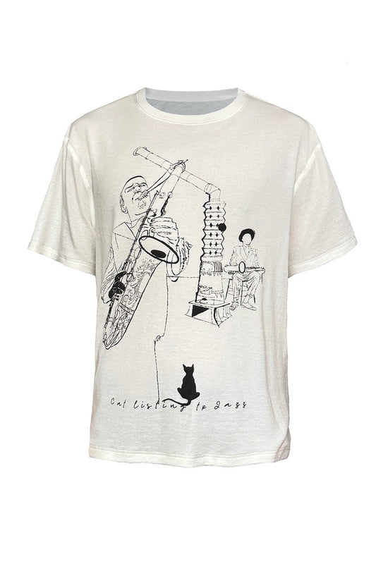 Jazz Cat Graphic Tee