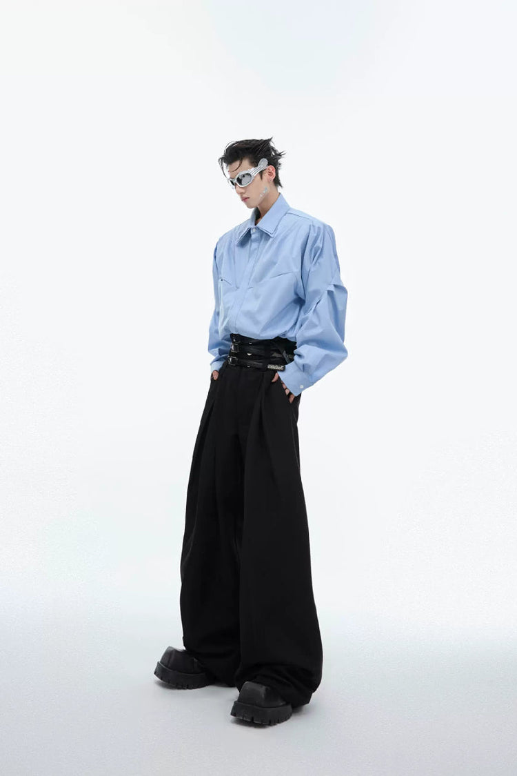 Layered Collar Deconstructed Shirt — Argue Culture — view 2