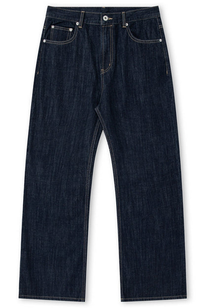 Japanese Raw Denim Straight-Leg Flare Jeans