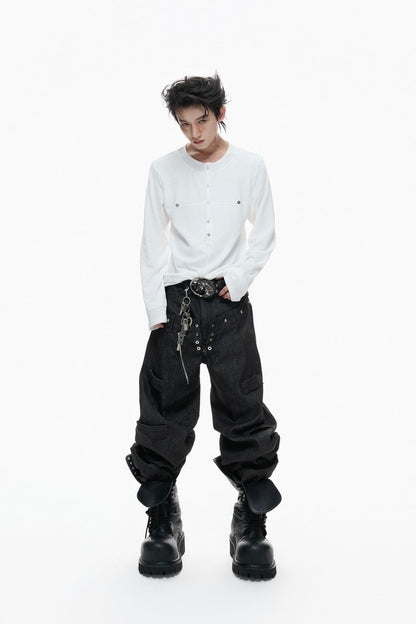 Layered Button Long Sleeve