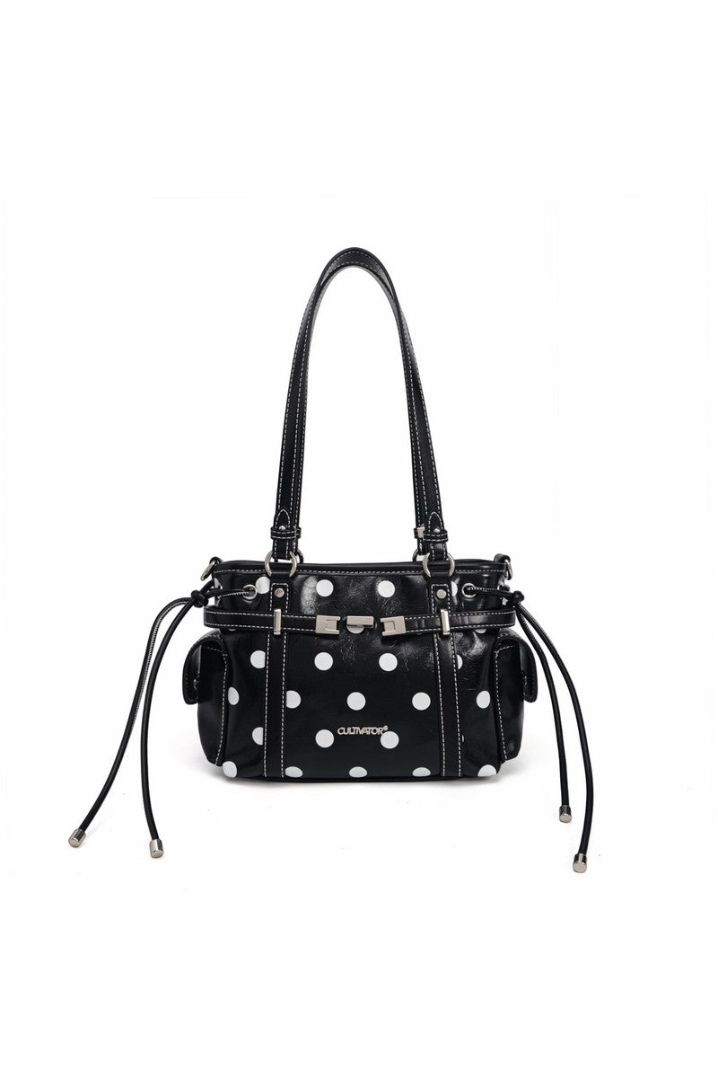 Polka Dot Basket Bag