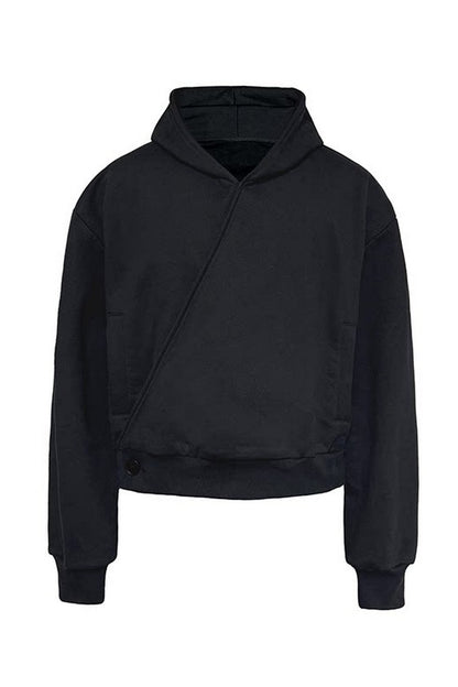 Cross Placket Hoodie