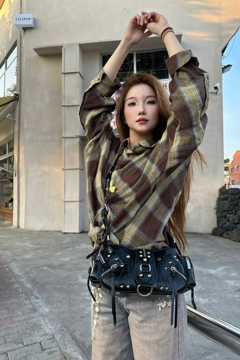 Waxed Leather Biker Bag