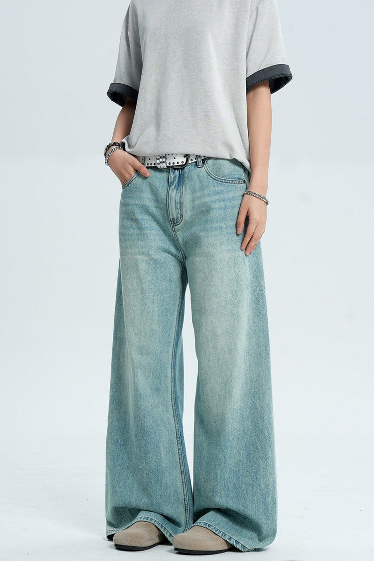 Washed Blue Cleanfit Jeans — Trenqor Basics — view 4
