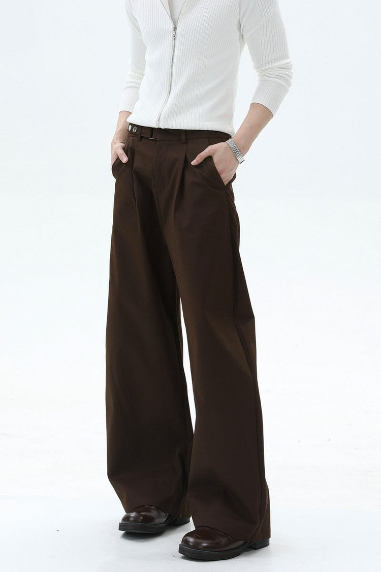 Old Money Draped Wide Leg Trousers — Turntide — view 4