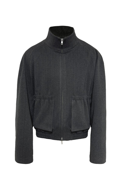 Striped Raglan Utility Jacket