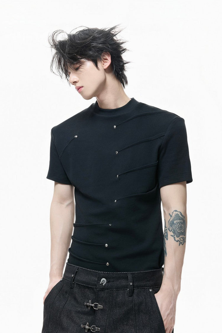 Studded Crewneck T-Shirt — Argue Culture — view 4