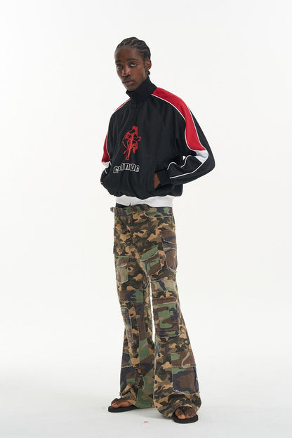 Horse Print Relaxed Track Jacket