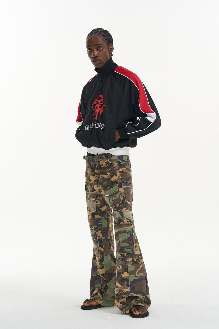 Horse Print Relaxed Track Jacket
