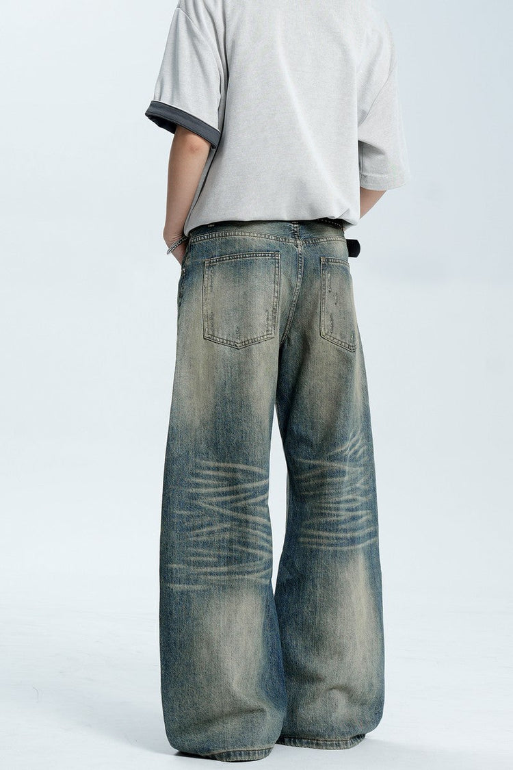 Ripped Washed Vintage Jeans — Trenqor Basics — view 5