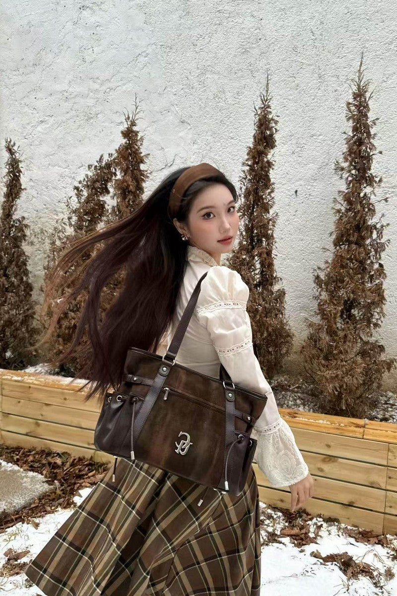 Washed Patchwork Tote Bag