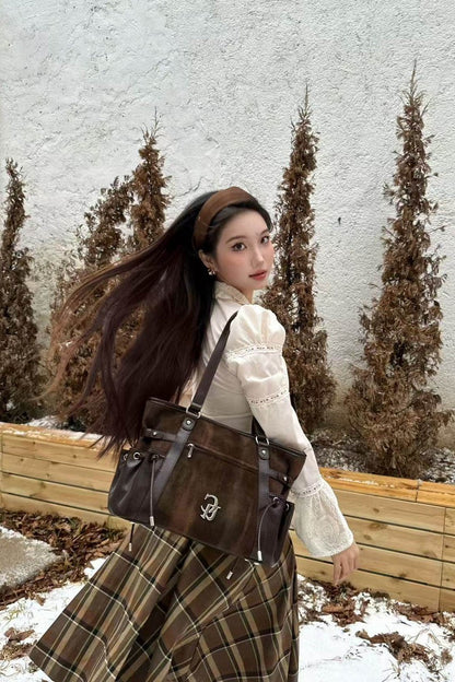 Washed Patchwork Tote Bag