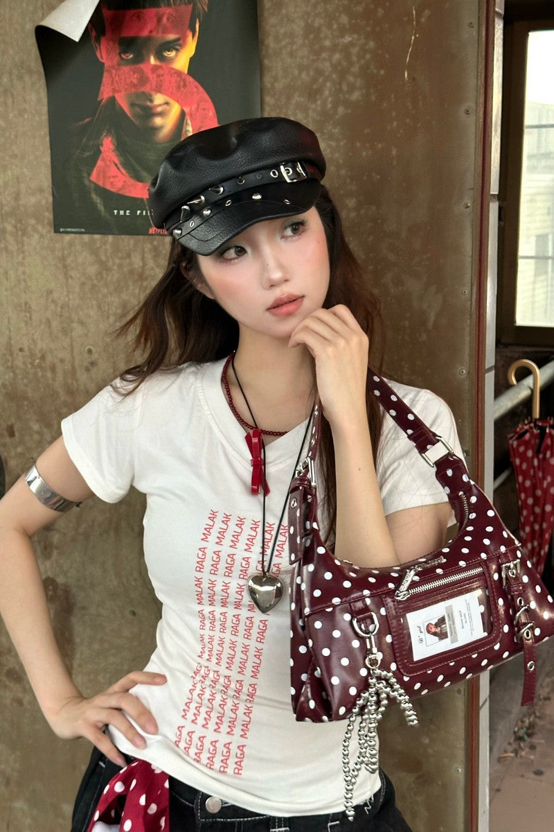 Waxed Polka Dot Bag