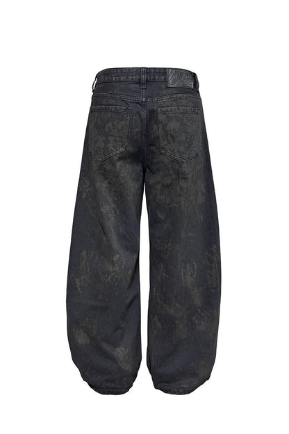 Washed Black Banana Jeans