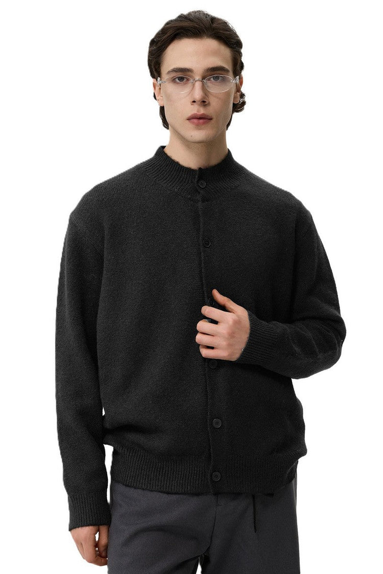 Button Up Knit Cardigan — Trenqor Basics — view 3