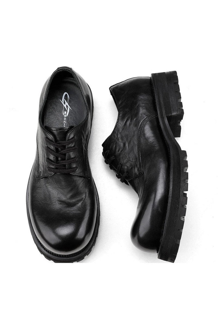 Refine Washed Derby Shoes — Hanqiaoriji — view 5