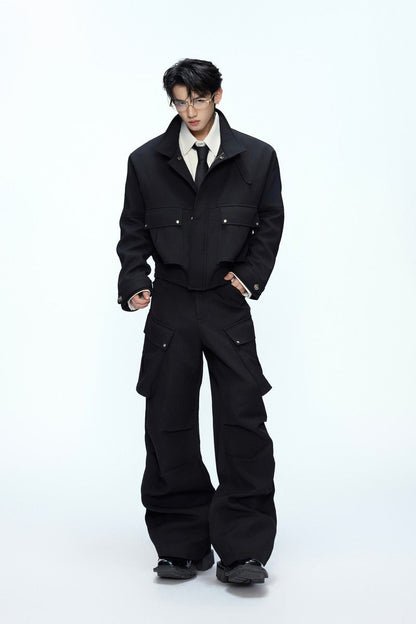 Deconstructed Utility Cropped Jacket