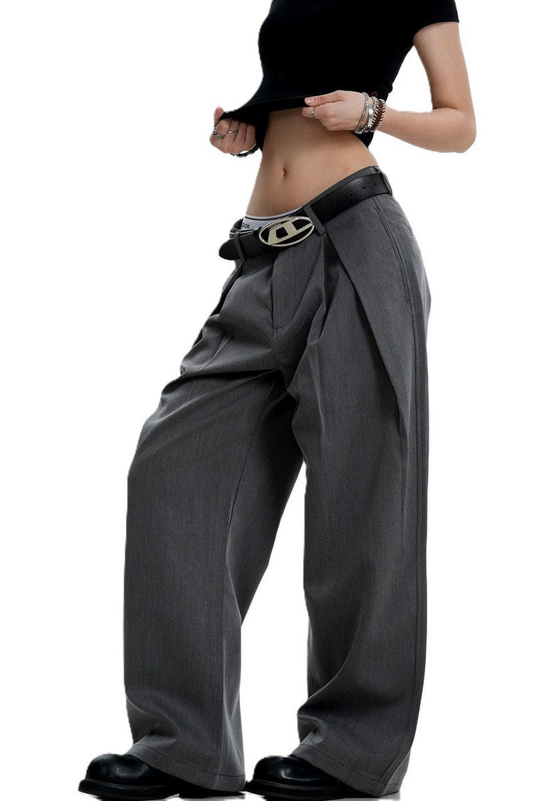 Draped Pleated Trousers — Trenqor Basics — view 4