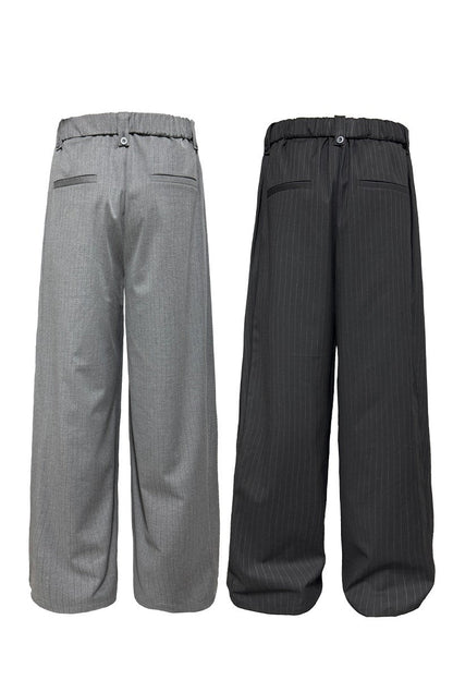 Striped Pleated Waist Pants