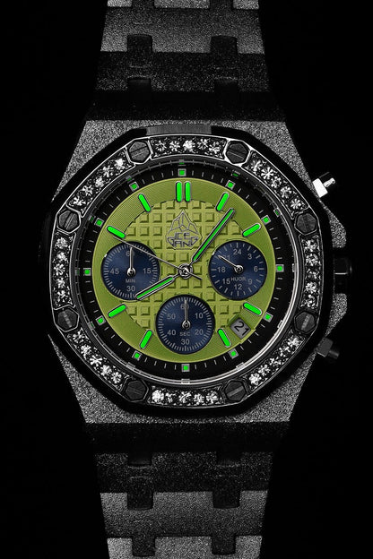 Iced Rainbow Link Watch
