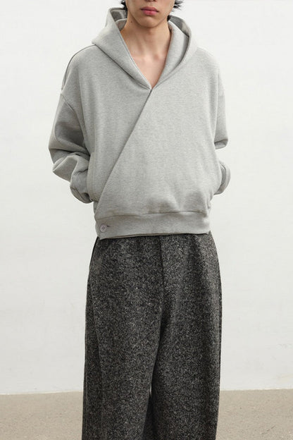 Cross Placket Hoodie