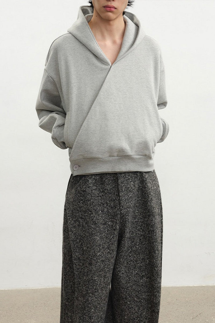 Cross Placket Hoodie