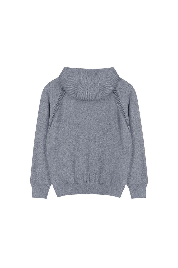 Cashmere Blend Zip Hoodie — IDLT — view 2