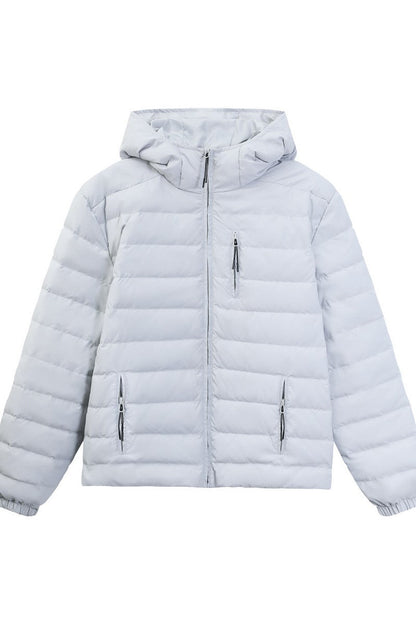 Quilted Down Hooded Puffer Jacket