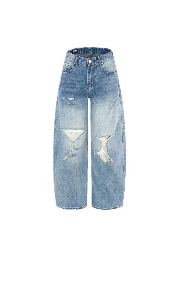 Blue Ripped Cleanfit Scythe Jeans
