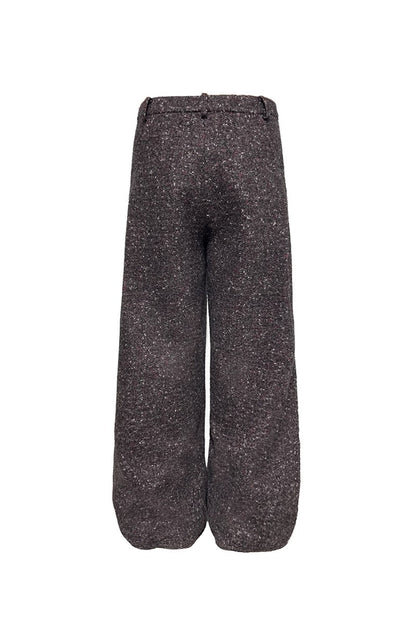 Double Pleated Tweed Trousers