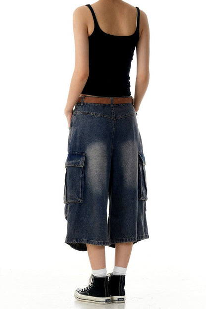 Blue Cargo Jorts