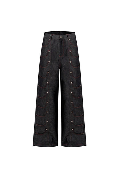 Multi Pocket Selvedge Wide Jeans
