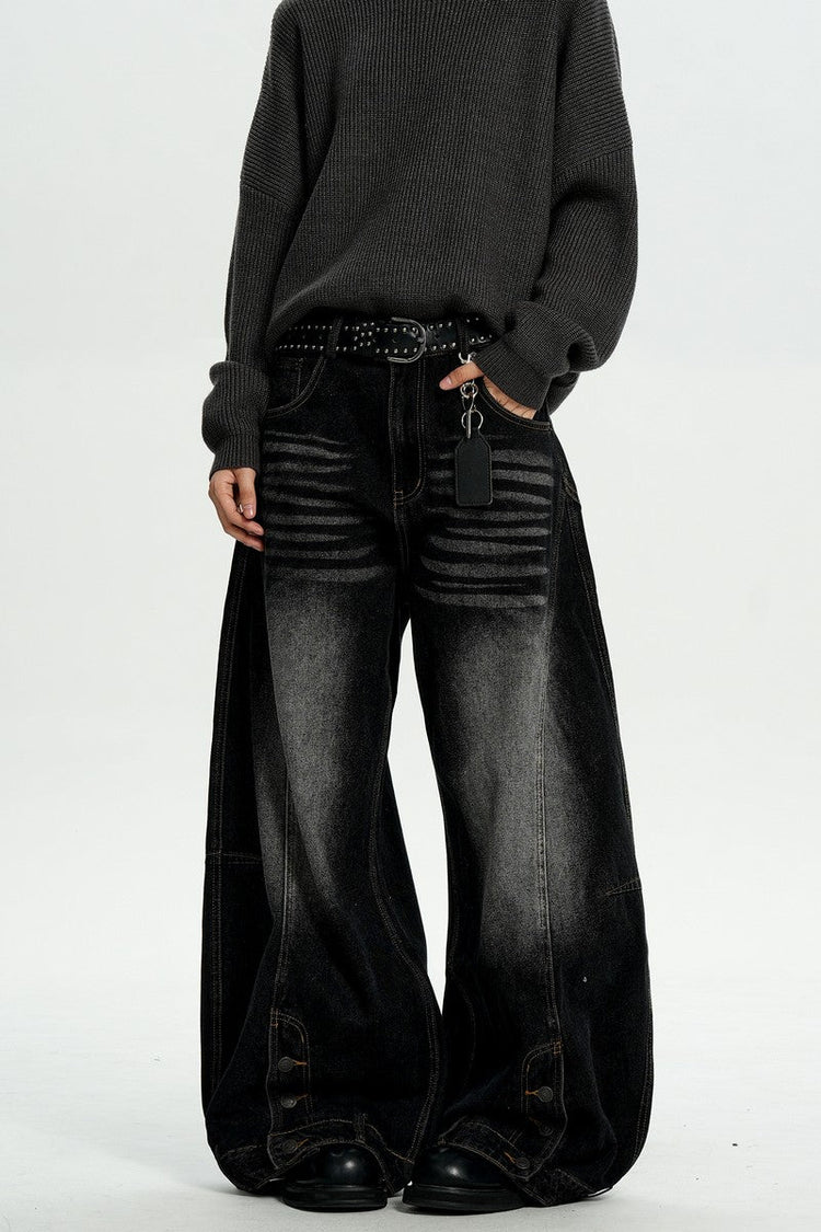 Faded Gray Washed Jeans — Trenqor Basics — view 2