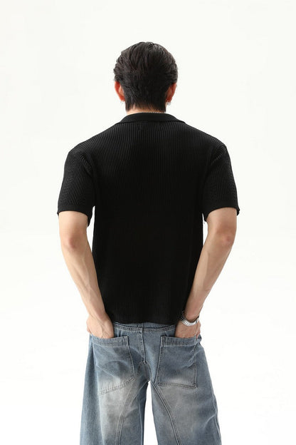 Collared Button Up Knit Cardigan