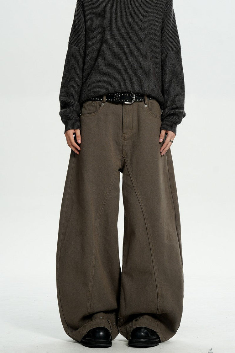 Brown Washed Blade Work Pants — Trenqor Basics