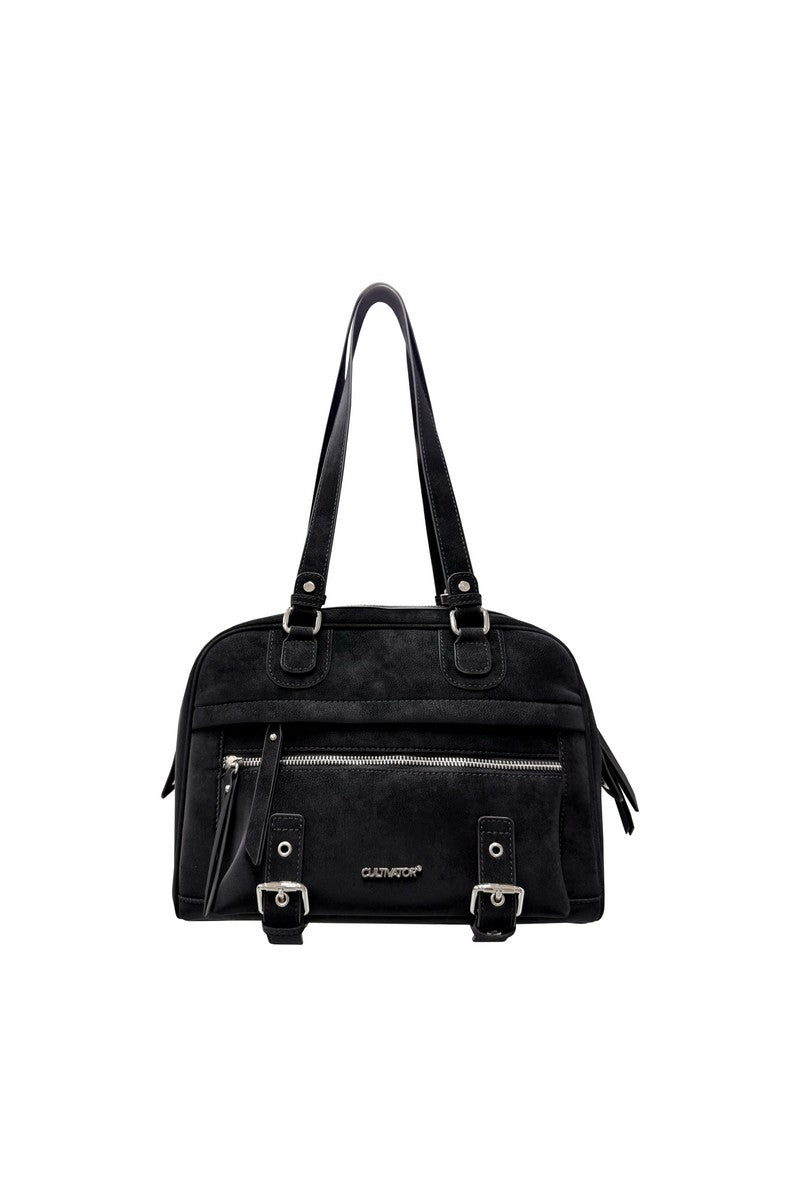 Suede Commuter Tote Bag