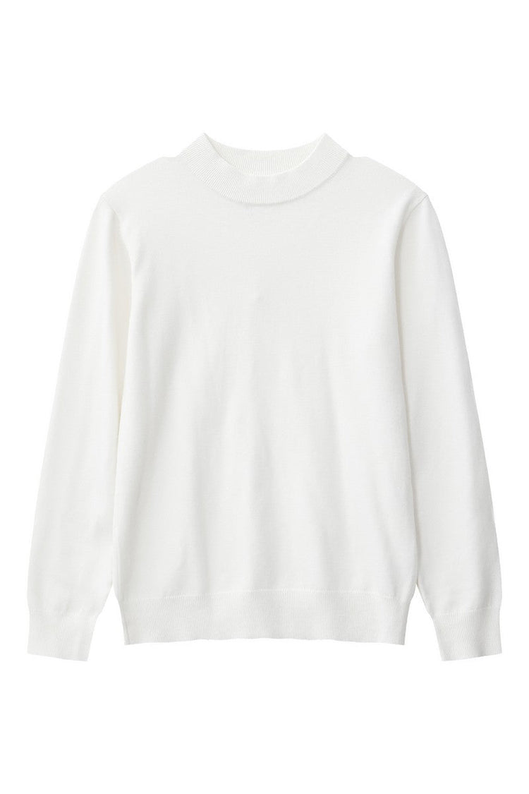 Wool Blend Mock Neck Sweater