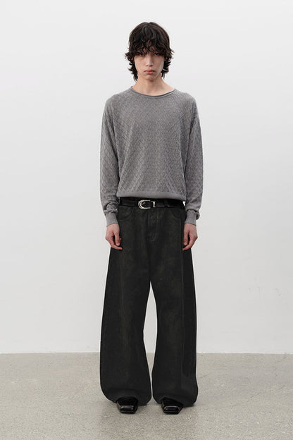 Washed Black Banana Jeans