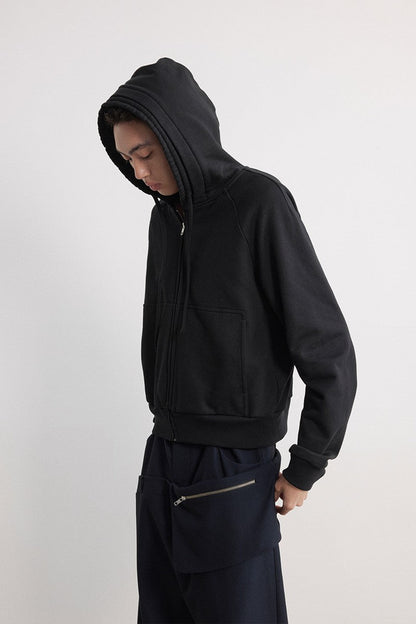 Drawstring Raglan Fit Hoodie