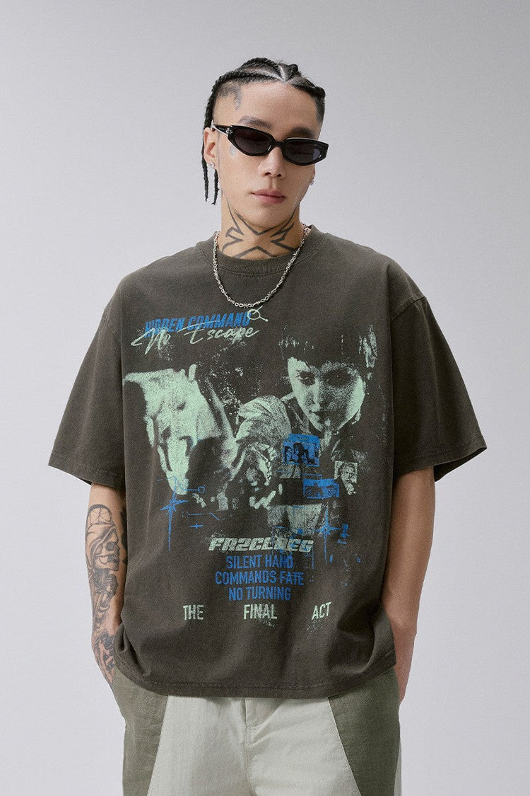 Washed Vintage Movie Graphic T-Shirt — F2CE