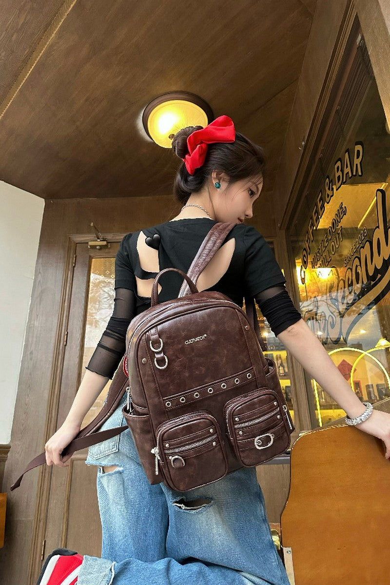 Waxed Leather Backpack