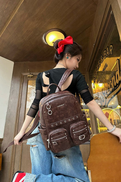 Waxed Leather Backpack