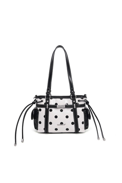 Polka Dot Basket Bag